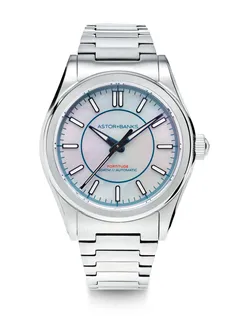 Astor+Banks Fortitude Lite, mother-of-pearl dial, on steel bracelet
