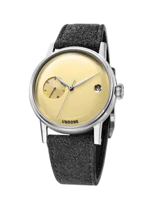 Undone Urban 37 Marlow with cream enamel dial on a dark strap