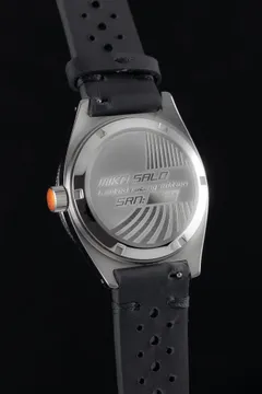 Pook Mika Salo edition caseback with Mika Salo signature and serial number