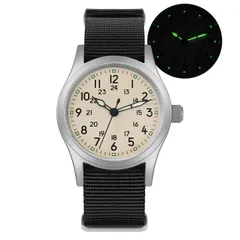 Militado ML05B, Cream dial, on nylon strap