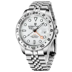 Pagani Design PD-1682 GMT with white dial on Jubilee-style bracelet