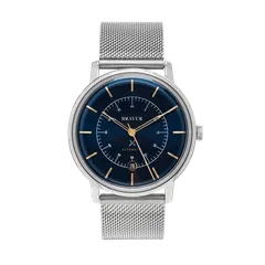 Bravur Scandinavia Midnight Blue on a Milanese mesh bracelet