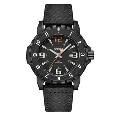 Addies MY-057 with black case, black bezel, black dial and black fabric strap