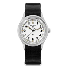 Militado ML22 with white dial on black nylon strap