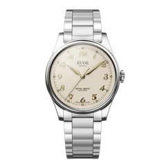 KUOE Royal Smith 90-006 35mm, Breguet Ivory, on bracelet