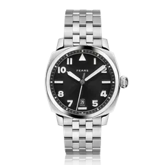 Fears Brunswick 40 Filton Raven Black on the 5-link steel bracelet