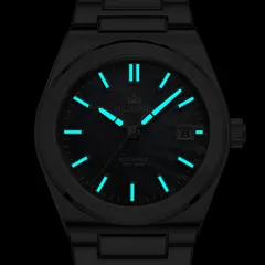 AddiesKIN K008 lume shot, hands and indices glowing blue