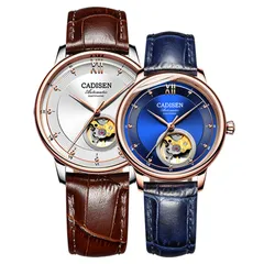 Cadisen C8140ML couple's set, the C8140M with white dial beside the blue-dial C8140L