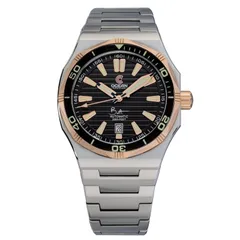 Ocean Crawler Bolt, Black, Solid 18K Red Gold Bezel