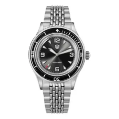 Watchdives WD50Q V2 with sunray gray dial on the beads-of-rice bracelet