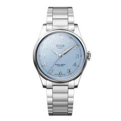 KUOE Royal Smith 90-006 35mm, Breguet Blue, on bracelet