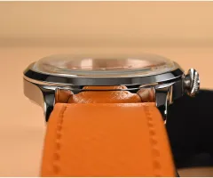 San Martin SN0101-G-A case side with domed crystal
