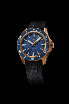 Zelos Swordfish Bronze 300m Diver NH35, blue meteorite dial and blue bezel