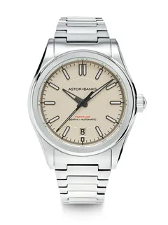 Astor+Banks Fortitude Pro, sand dial, on steel bracelet