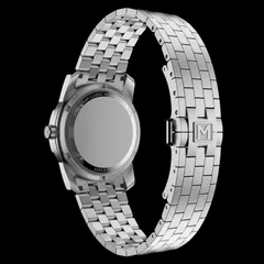 MAEN Lunar Classic 36 closed caseback on flat-link bracelet