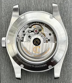 Cincinnati Watch Company Cincinnatus Field Automatic, Sellita SW200-2 Power+ movement through the display caseback
