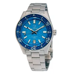 Islander Northport Hi-Beat with turquoise ripple dial and dark blue ceramic bezel