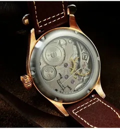 San Martin SN037 sapphire display caseback showing the hand-wound Seagull ST3621