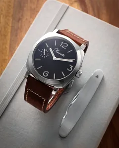 Timefactors Precista Italian PRS-46 Lépine on brown leather strap