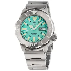 Islander ISL-96 automatic dive watch with seafoam green dial and white hands