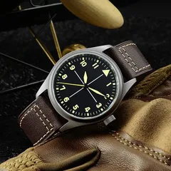 San Martin SN030-T titanium with black cross-hair dial