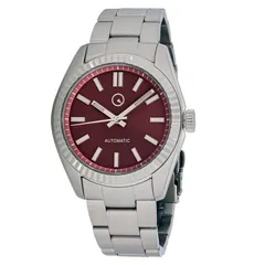Islander Brookville Hi-Beat with sunburst cherry red dial and fluted bezel