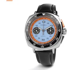 Hemel Sky Racer hand-wound, classic blue livery dial with orange outer ring