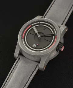 Schofield Obscura dial with lume channels, skeleton minute hand and sub seconds
