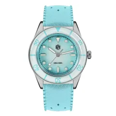 San Martin SN0151-GS with light blue mother-of-pearl dial