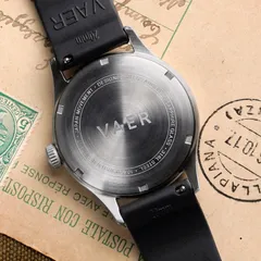 Vaer S3 Calendar Field Black 36mm, solid engraved caseback