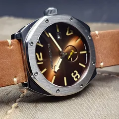 Viribus Unitis IR27, polished steel case, brown dial