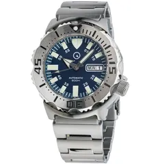 Islander ISL-60 automatic dive watch with blue dial, silver hands and steel bezel