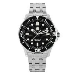San Martin SN088-G2 with black wave dial and sword hands