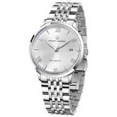 Pagani Design PD-1759 with silver-white dial on steel bracelet