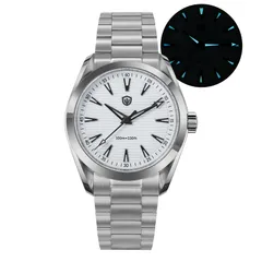 Watchdives WD0006 with matte white dial and black-outlined applied indices