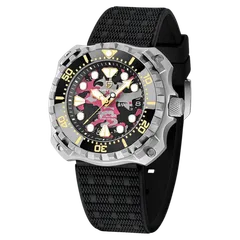 Pagani Design PD-YN009 with steel case and pink camouflage dial on black strap