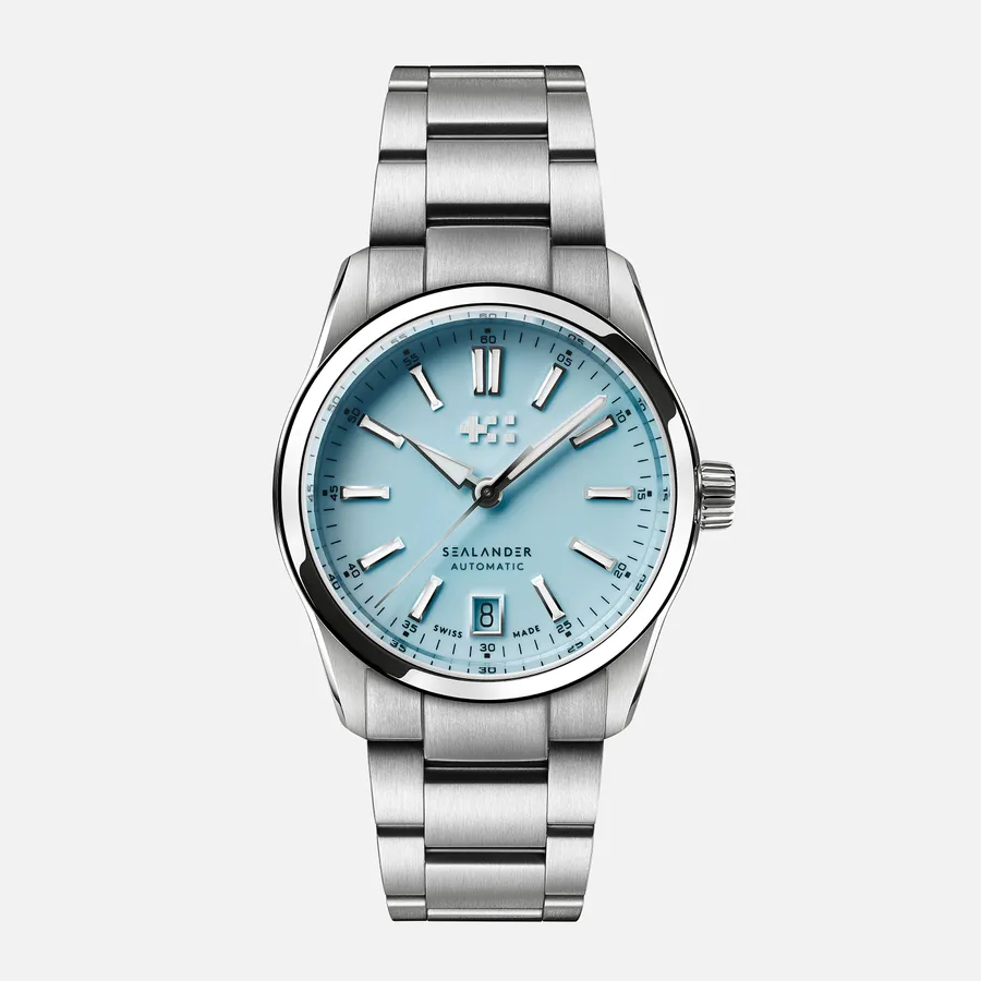 Christopher Ward C63 Sealander Automatic 36mm, Sky Blue dial on Bader bracelet