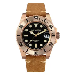 San Martin SN017-Q-35 bronze diver with black dial