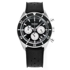 Dryden Chrono Diver Series 1, Black Modern Reverse Panda, dive bezel