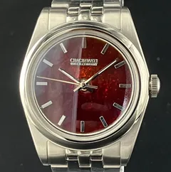 Cincinnati Watch Company Enamel over Hammered Finish, Rust Red