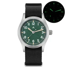 Militado ML12 with grained green dial on black nylon strap