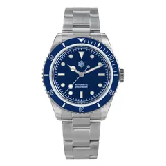 San Martin SN004-G-V4 with blue enamel dial and blue bezel