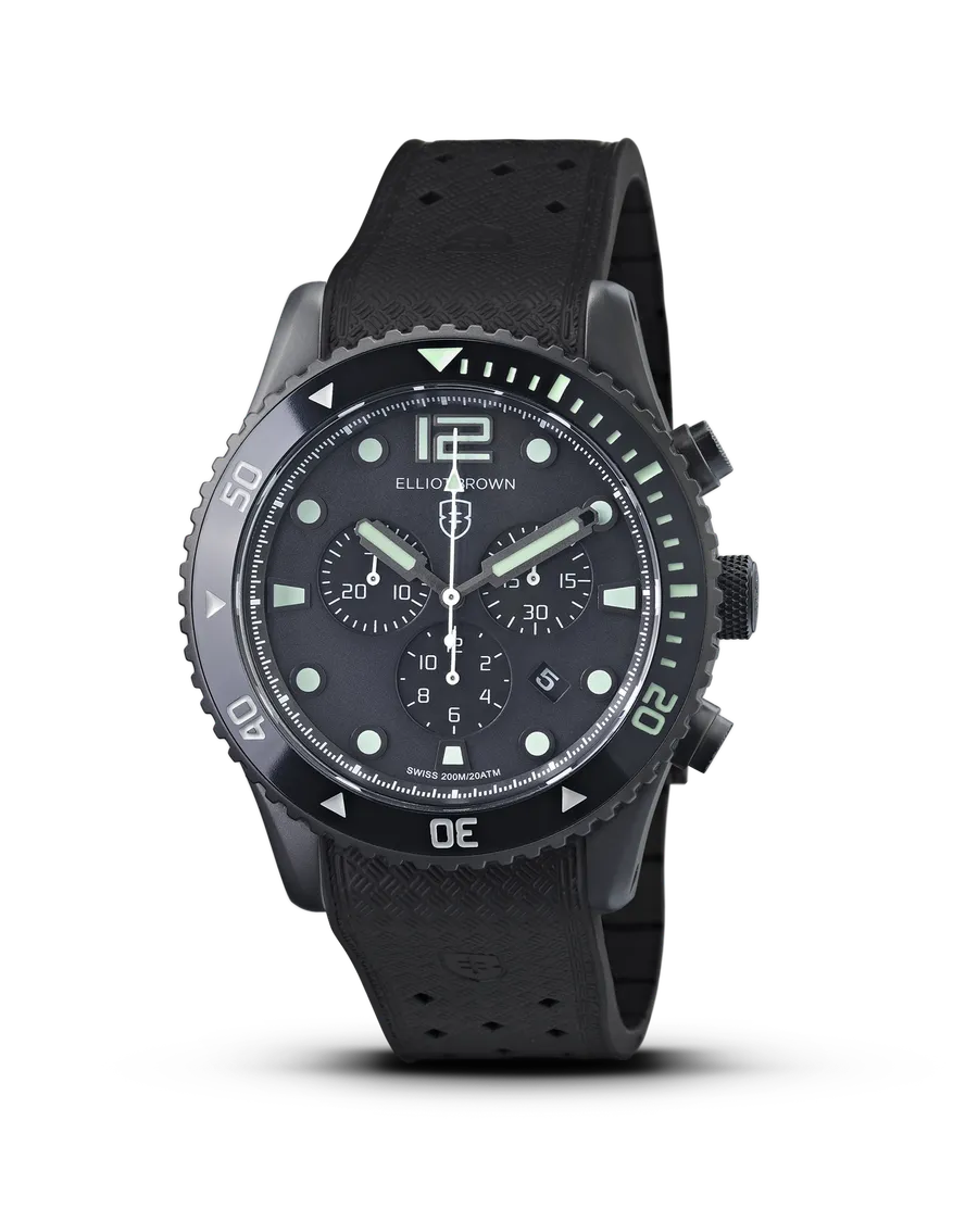 Elliot Brown Bloxworth Gunmetal, Black Dial