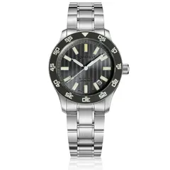Aquatico Sea Sentinel Tritium with grey wave-pattern dial
