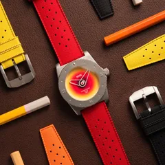 Isotope Hydrium Ooh La La, red-to-yellow dégradé dial
