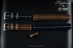 Pook x Nightwish Yesterwynde canvas straps with the NW-signed metal keeper