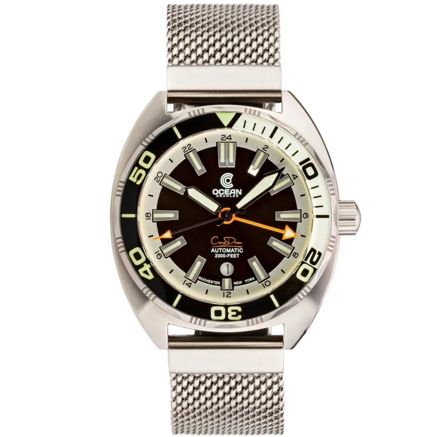 Ocean Crawler Core Diver GMT, Black/White