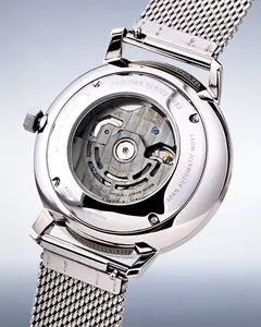 Exhibition caseback of the K452 Luna showing the NH35-based movement