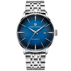Pagani Design PD-2770 with blue sunburst dial on steel bracelet