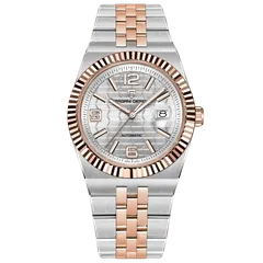 Pagani Design PD-YS027 with white dial, rose-gold-tone fluted bezel and two-tone bracelet